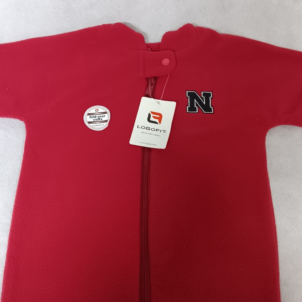 LogoFit Nebraska Cornhuskers Fleece Pajamas 6-9 Mos NWT Red